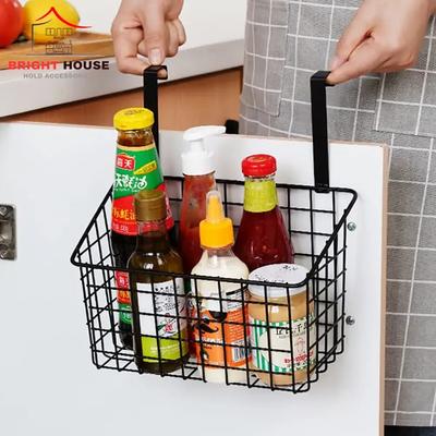 Metal Hanging Spice Rack Basket for Kitchen Storage