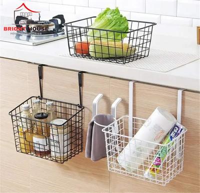 Metal Hanging Spice Rack Basket for Kitchen Storage