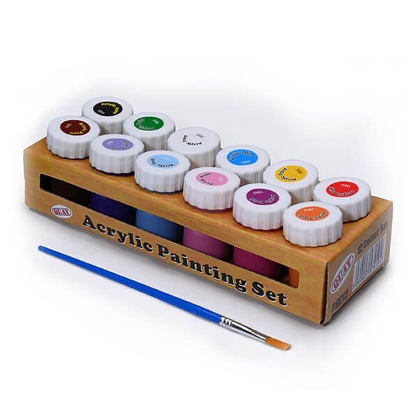 12 Pcs Water Colours Box Painting Set for Kids & Beginners