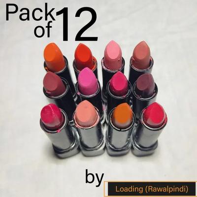 12 Pcs Matte Lipstick Bold Long Lasting
