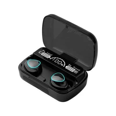 M10 Digital Display Case Earbuds, Black